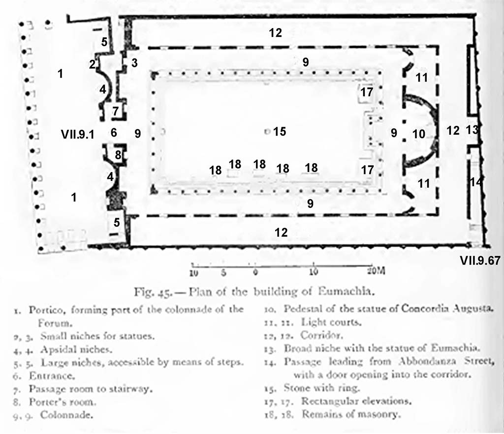 VII.9.1 Pompeii. Eumachia’s Building
Plan